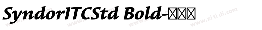 SyndorITCStd Bold字体转换